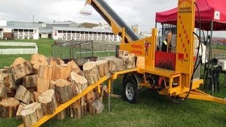 10 Amazing Automatic Firewood Processing Machine Homemade Modern Wood Cutting Chainsaw Machines [upl. by Esch]