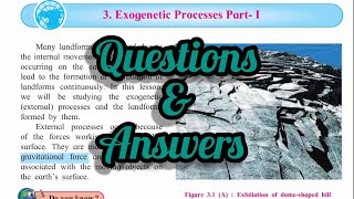 Class 9th  Geography  chp3  Exogenetic Processes Part1  Question Answer  magi academy [upl. by Ailssa]