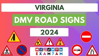 VIRGINIA DMV ROAD SIGN WRITTEN TEST  LEARN ROAD SIGNS IN 2024  PASS YOUR DMV WRITTEN EXAM [upl. by Odnalref]