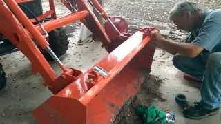 Kubota B2320 Compact Tractor Front Bucket Chain and Clevis hooks Installation [upl. by Latrina863]