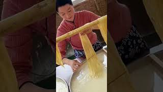 Tofu skin making process Good tools and machinery can increase work efficiency [upl. by Talie]