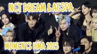 HMA 2023 NCT DREAM amp AESPA MOMENTS  31st Anniversary Hanteo Music Awards 2023 [upl. by Enaed]