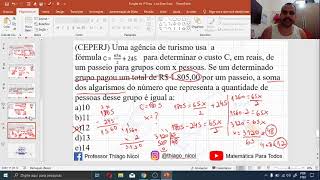 Live  Matemática em exercícios  Função do 1º Grau  Concurso Prefeitura de Itaguai [upl. by Hay704]