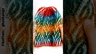 جدیدترین کلاه میل بافی  TwoColor Brioche Hat Knitting [upl. by Nivlak381]