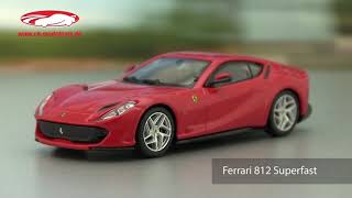 ckmodelcarsvideo Ferrari 812 Superfast Baujahr 2017 rot Altaya [upl. by Hamil266]