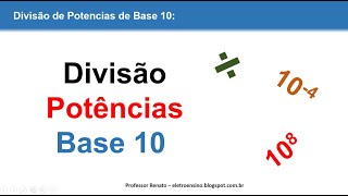 Divisão de Potências de Base 10  Exemplos resolvidos passo a passo [upl. by Ardnua]