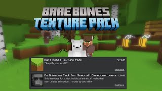 Bare Bones and animation packs  MCPE 1190 [upl. by Roswald]