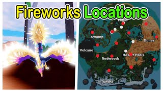 Fireworks Locations Map Guide  Creatures of Sonaria Fourth of July Event [upl. by Barbette733]