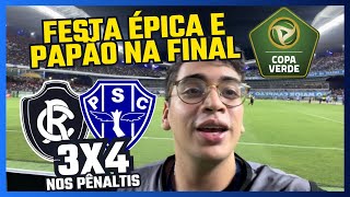 REMO 1 x 1 PAYSANDU  IMPOSSÍVEL NÃO SE EMOCIONAR COM A FESTA PAYSANDU NA FINAL DA COPA VERDE 2024 [upl. by Latta671]