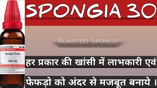 SPONGIA TOSTA 30  Uses amp Benefits in Hindi Homoeopathicvines [upl. by Bornie]