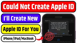 Could Not Create Apple ID MacBookiPhoneiPad  Ill Create New Apple ID For Your  Apple ID Create [upl. by Enneicul]