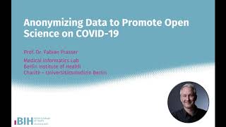 Anonymizing health data with ARX to promote Open Science on COVID19 [upl. by Atsyrk833]