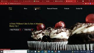 Cake Website Home Page Using HTML and CSS  Web Designing [upl. by Leinto]