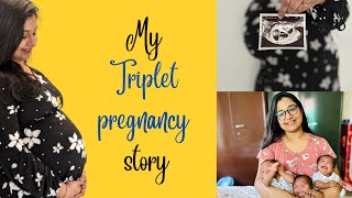 My Triplet Pregnancy story  My Spontaneous Triplets pregnancy timeline [upl. by Adhern]