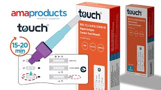 Triple Combo Rapid Antigen Test For RSV Flu AB amp COVID19  For Self Testing  TouchBio [upl. by Tnerb764]