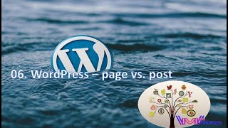 06 Wordpress  Page Vs Post mani wordpress [upl. by Tteraj593]