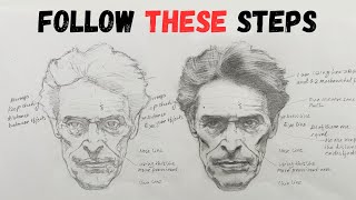 Whats the BEST PORTRAIT Drawing TECHNIQUE for Beginners Follow These STEPS [upl. by Siocnarf]