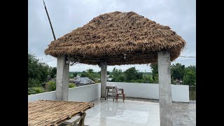 How To Thatch a Roof in Village HomeTown 2021  How To Build a Thatch Roof Using Rice Straw [upl. by Hgielhsa]