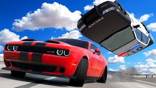 We Raced POWERFUL Cars Through Traffic in BeamNG Drive Mods Multiplayer [upl. by Llednek]