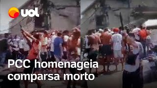 Traficantes do PCC homenageiam comparsa morto com salva de tiros em Santos vídeo mostra ação [upl. by Adnoyek]