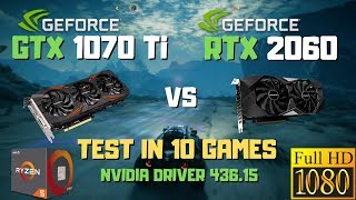 RTX 2060 VS GTX 1070 Ti Ryzen 5 2600  Test In 10 Games [upl. by Blackwell]