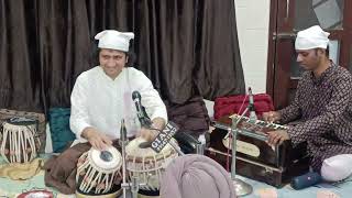 Tabla solo ojas adhiya Ji  bicholkar siddhesh bhai on Harmonium [upl. by Releehw]