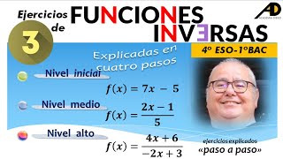 FUNCIÓN INVERSA Domínala en 4 pasos FÁCILES ACADEMIADIEGO [upl. by Alleda82]