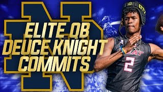 🚨BREAKING🚨 ELITE QB Prospect Deuce Knight Commits to Notre Dame [upl. by Aderf]