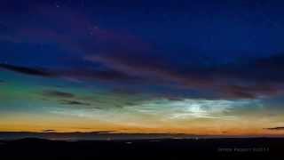 Noctilucent Clouds and Aurora [upl. by Odiug]