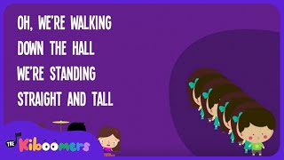 Hallway Line Up Song Lyric Video  The Kiboomers Preschool Songs amp Nursery Rhymes [upl. by Rolyab]