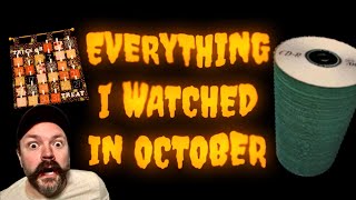 EVERYTHING WATCHED IN OCTOBER  Full list of movies watched in order  complete list of movie titles [upl. by Oht662]