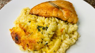 Mac and Cheese con Salmón 🍣 🧀 🍝 food comida comidacasera foodies foodie cocinando cocinafacil [upl. by Declan]