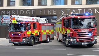 TWO TONES Cambridge Multistar Combined Aerial Pump amp Roaming Rescue Pump Turnout [upl. by Ryhpez548]