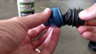 Add Grease to Ball Joint by Removing Boot [upl. by Nets]