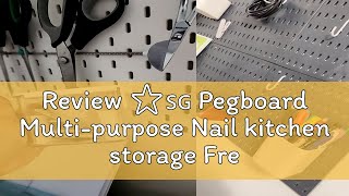 Review ⭐🇸🇬 Pegboard Multipurpose Nail kitchen storage Free Home Organization Storage Wall Shelf [upl. by Attenauq396]