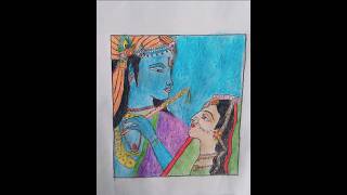 Radha Krishna Drawing shorts art radhakrishna pencilcolour drawing youtubeshorts [upl. by Ailenroc]