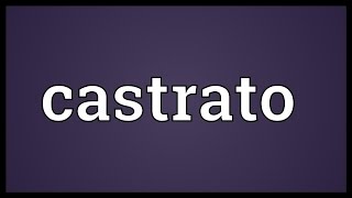 Castrato Meaning [upl. by Volpe740]