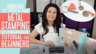 DIY Metal Stamping Tutorial for Beginners  Unboxing the Hand Stamping Kit from Impressart [upl. by Nishi]