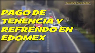 Tenencia y refrendo en el EDOMEX subsidio en el pago de tenencia solo paga refrendo [upl. by Lenno]