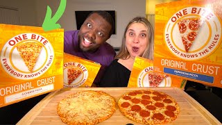 Rating ALL 4 ONE BITE Frozen Pizza Review 🍕🍕 [upl. by Adekan829]