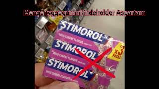 Stimorol tyggegummi med Aspartam du skal undgå ❌️ Stimorol chewing gum with Aspartame to avoid [upl. by Gar529]