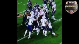 Seahawks and Patriots Brawl in Final Minute of Super Bowl XLIX [upl. by Eseyt803]