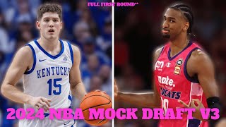 My FINAL 2024 NBA Mock Draft V3FULL FIRST ROUND [upl. by Deloria]