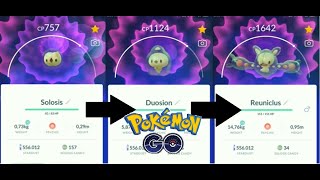 SOLOSIS EVOLUTION INTO DUOSION AND INTO REUNICLUS IN POKEMON GO [upl. by Sherm]