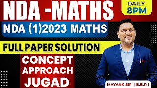 NDA Maths Previous Year Question Paper Solution  NDA Maths Most Important Question Solution [upl. by Werdnaed796]