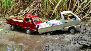 Rc Car Wpl D12 Stuck In Mud Road [upl. by Keligot497]