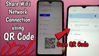 How to share WiFi network connection using QR Code in itel S15 [upl. by Hterag]