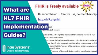 What are HL7 FHIR Implementation Guides [upl. by Annayoj]