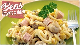 Nudelsalat Rezept  Salat Klassiker Kochen  Kalte Küche [upl. by Aznaed]