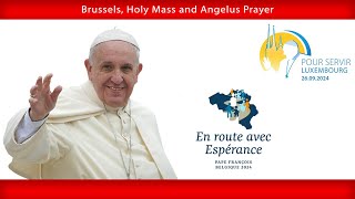 September 29 2024 Brussels Holy Mass and Angelus Prayer  Pope Francis [upl. by Nnel]